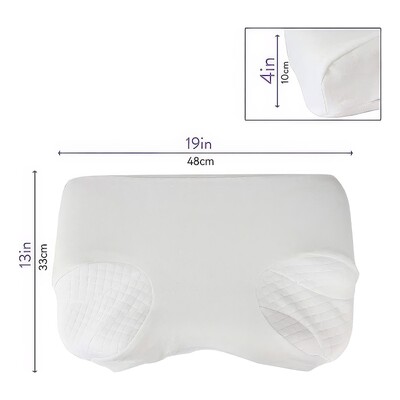 ResMed Contoured Memory Foam Pillow with Travel Bag (Ideal for Side Sleepers)