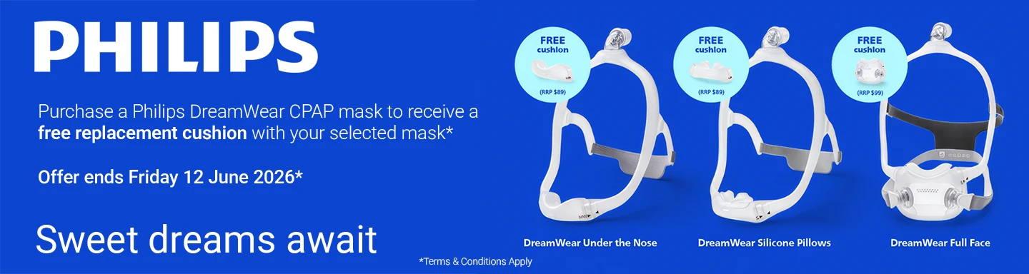 Purchase a Philips DreamWear CPAP mask to receive a free replacement cushion