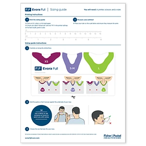 Download F&P Evora Full CPAP mask sizing guide