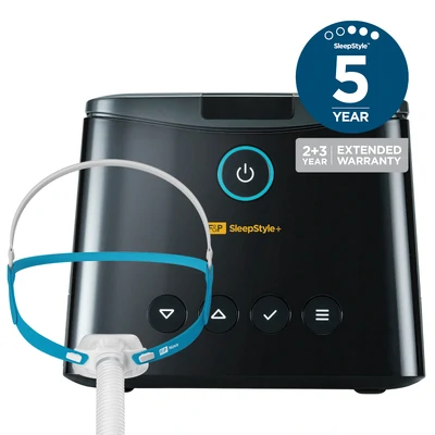 Fisher & Paykel SleepStyle+ Auto with Nasal Pillows Mask and 5Yr Extended Warranty