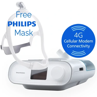 Philips DreamStation Auto CPAP Machine + Humidifier + 4G Modem + Free Mask