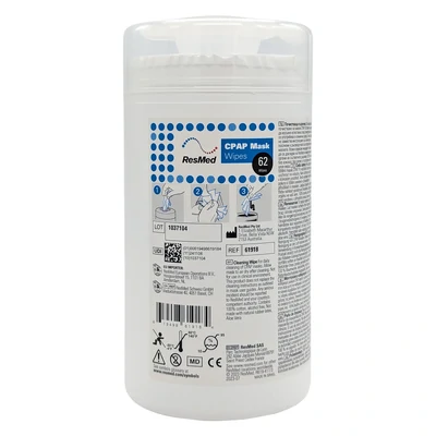ResMed CPAP mask Wipes Tub of 62 Wipes
