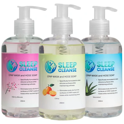 Sleep Cleanse CPAP Mask & Hose Soap 250ml (Aloe, Cherry Blossom, Citrus)