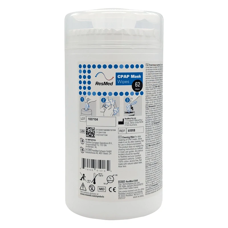ResMed ResMed CPAP mask Wipes Tub of 62 Wipes