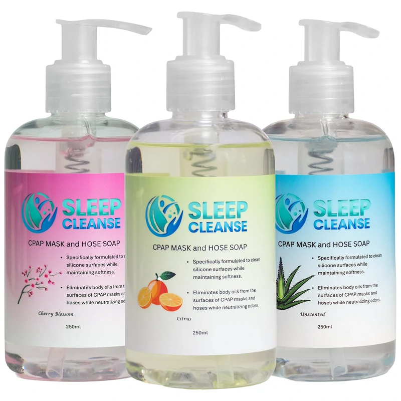 Sleep Cleanse Sleep Cleanse CPAP Mask & Hose Soap 250ml (Aloe, Cherry Blossom, Citrus)